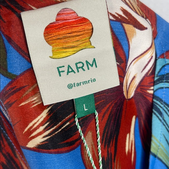 Farm Rio Surreal Flowers Wrap Mini Dress Floral Boho NWT Sz L - Picture 10 of 16